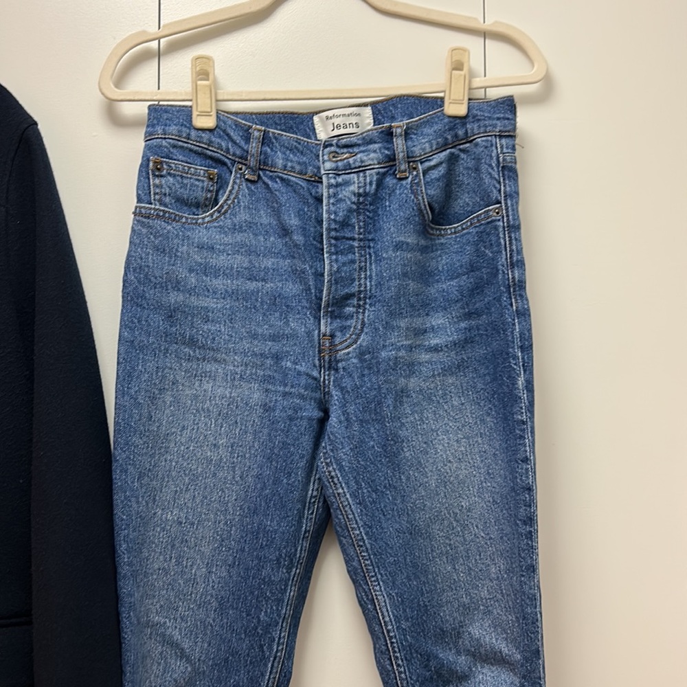 Reformation Skinny Serena High Skinny Crop Jeans Denim Size 27